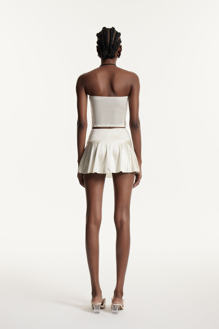 Edorta Cutout Ruch Skirt Set