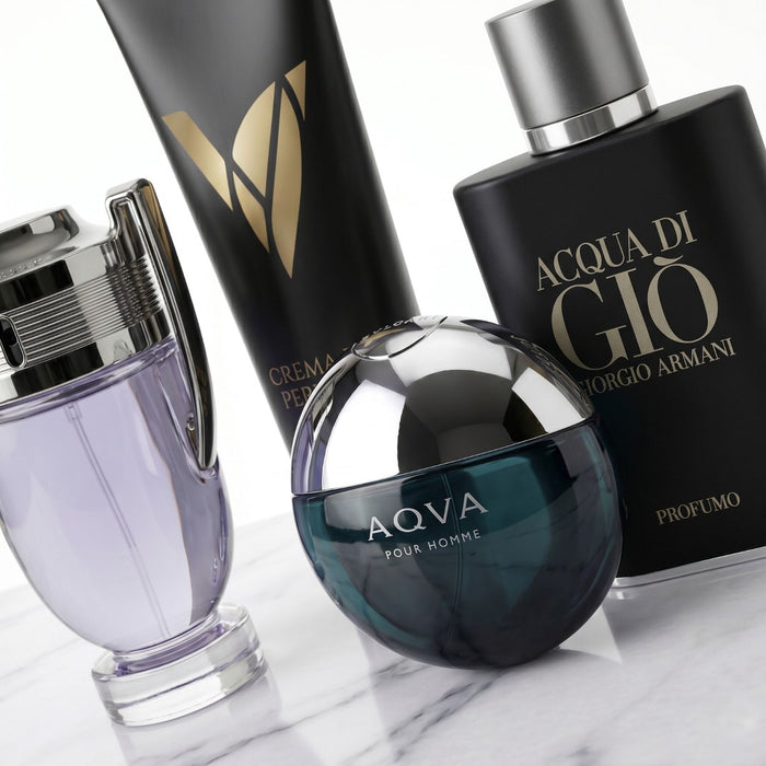 Frescura Acuática: Bvlgari Aqva + Acqua di Gio Profumo + Invictus