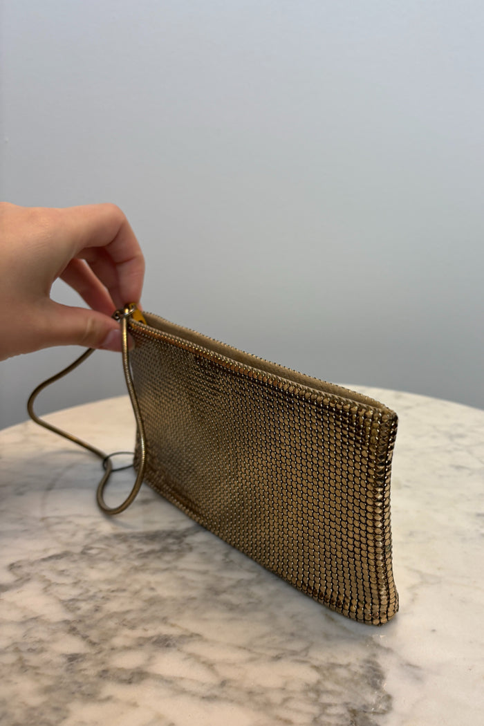 Glomesh Small Rectangle Gold Clutch Purse image 1