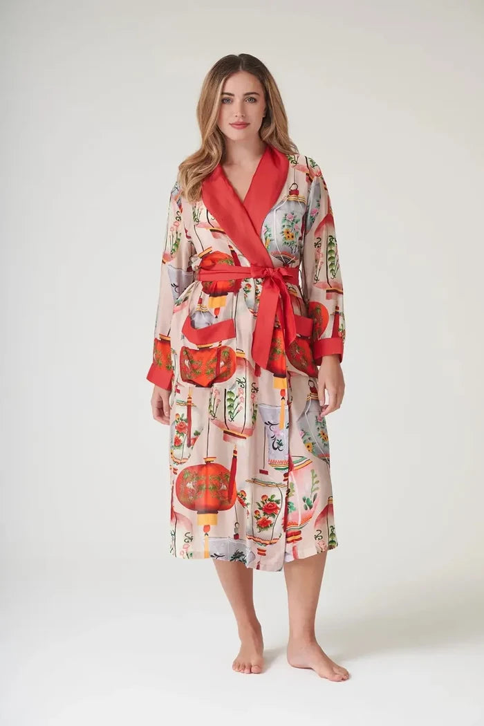 Pandora Robe - Lanterns Red