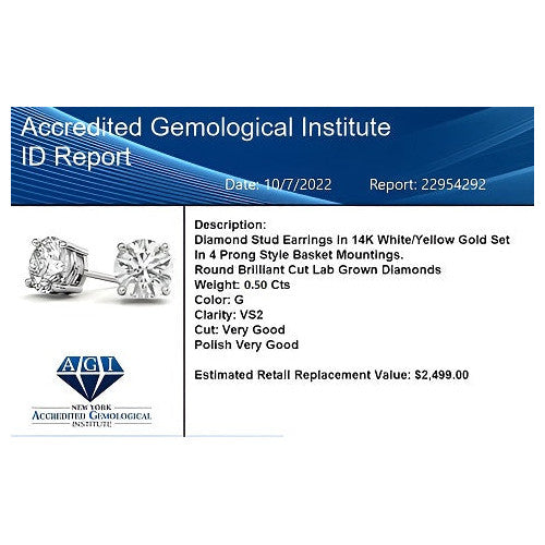 VossAgin Diamond Stud Earrings