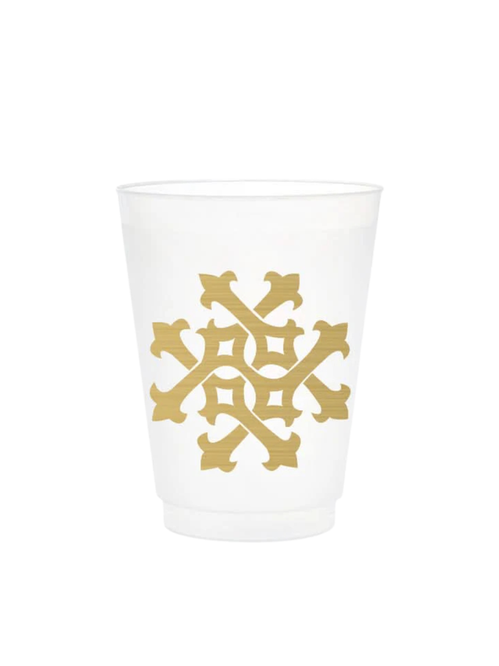 1-Letter Monogrammed Frosted Cups