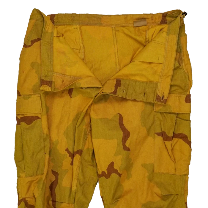 3 Colour Desert Yellow Dyed Trousers - Film Production Used - Combat Trousers