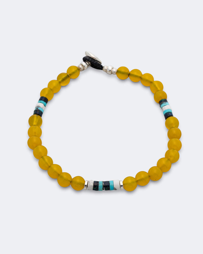 6mm Bracelet x UP THERE - Chalcedony/925 Silver