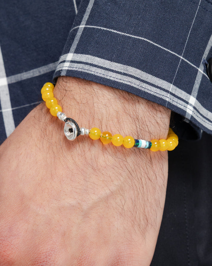6mm Bracelet x UP THERE - Chalcedony/925 Silver