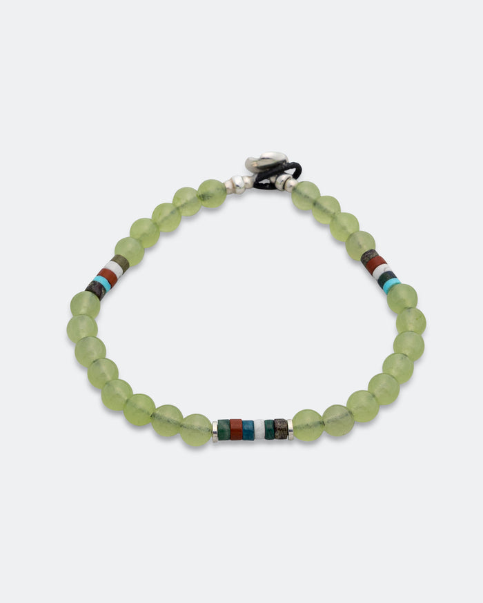 6mm Bracelet x UP THERE - Green Jade/925 Silver