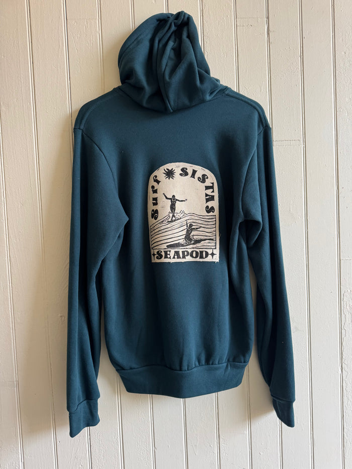 Surf Sistas in Black Custom Hoodie