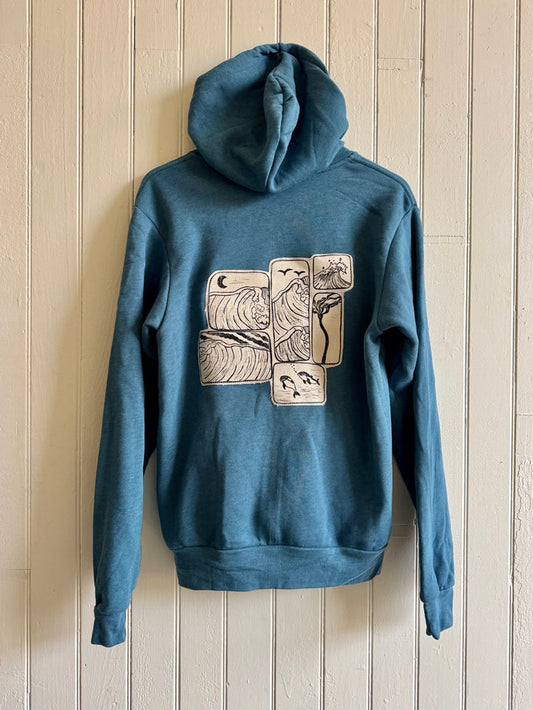Windows to Summer in Black Custom Hoodie
