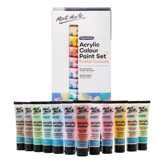 Acrylic Colour Pastel Paint Set Signature 12pc x 36ml