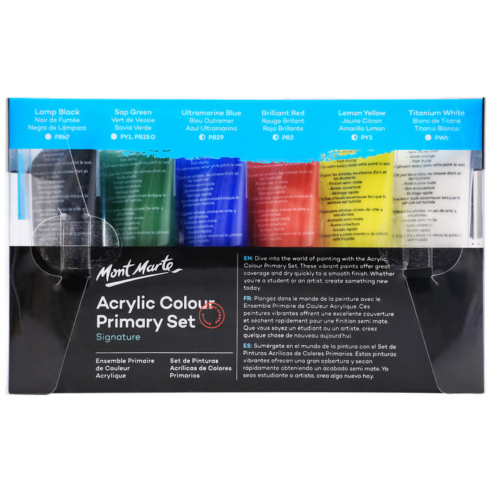 Acrylic Colour Primary Set Signature 6pc x 50ml