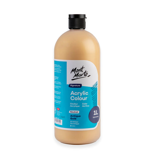 Acrylic Colour Signature 1L Squeeze Bottle - Antique Gold