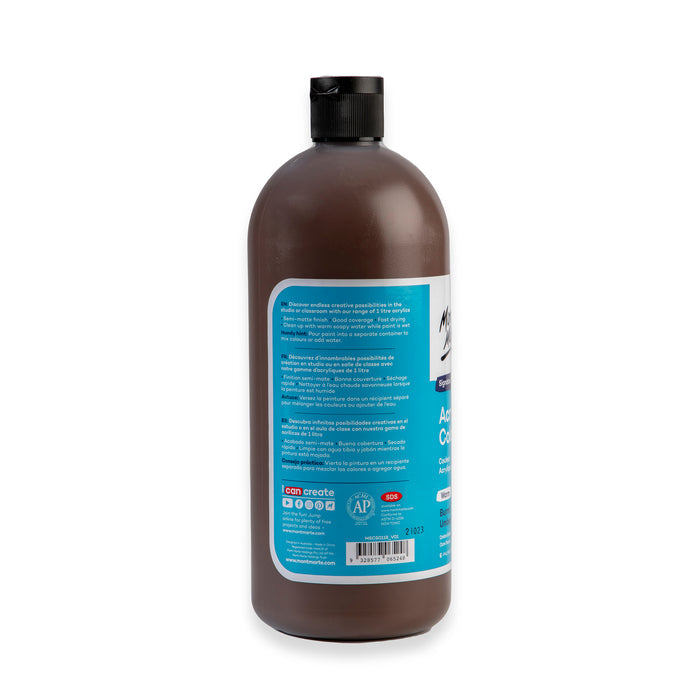 Acrylic Colour Signature 1L Squeeze Bottle - Burnt Umber