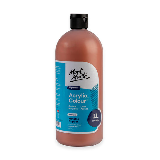Acrylic Colour Signature 1L Squeeze Bottle - Metallic Copper
