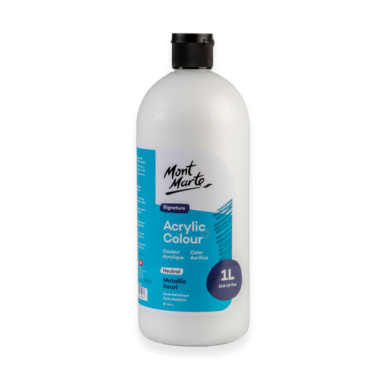 Acrylic Colour Signature 1L Squeeze Bottle - Metallic Pearl