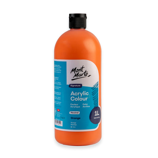 Acrylic Colour Signature 1L Squeeze Bottle - Orange