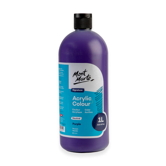 Acrylic Colour Signature 1L Squeeze Bottle - Purple