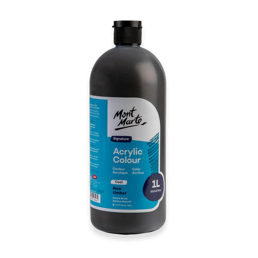 Acrylic Colour Signature 1L Squeeze Bottle - Raw Umber