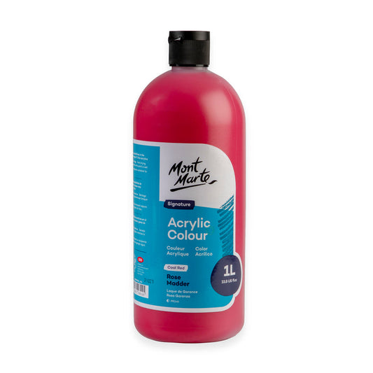 Acrylic Colour Signature 1L Squeeze Bottle - Rose Madder