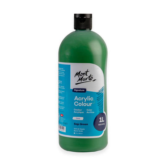 Acrylic Colour Signature 1L Squeeze Bottle - Sap Green