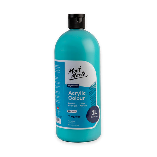 Acrylic Colour Signature 1L Squeeze Bottle - Turquoise