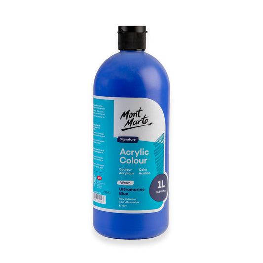 Acrylic Colour Signature 1L Squeeze Bottle - Ultramarine Blue