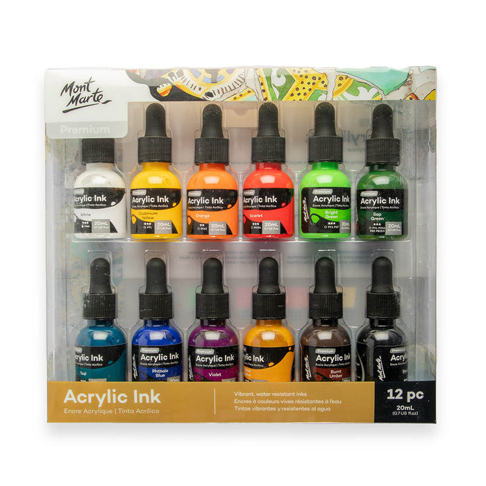 Acrylic Ink Premium 12pc x 20ml
