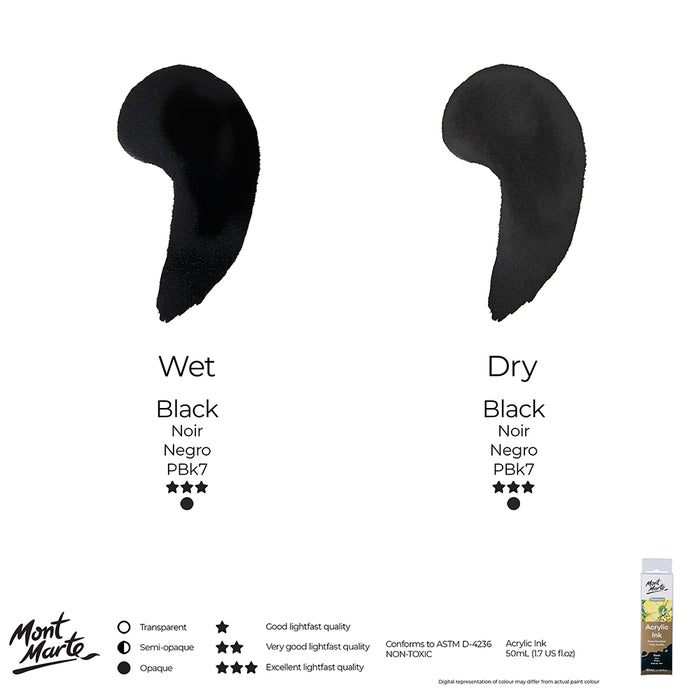 Acrylic Ink Premium 50ml - Black