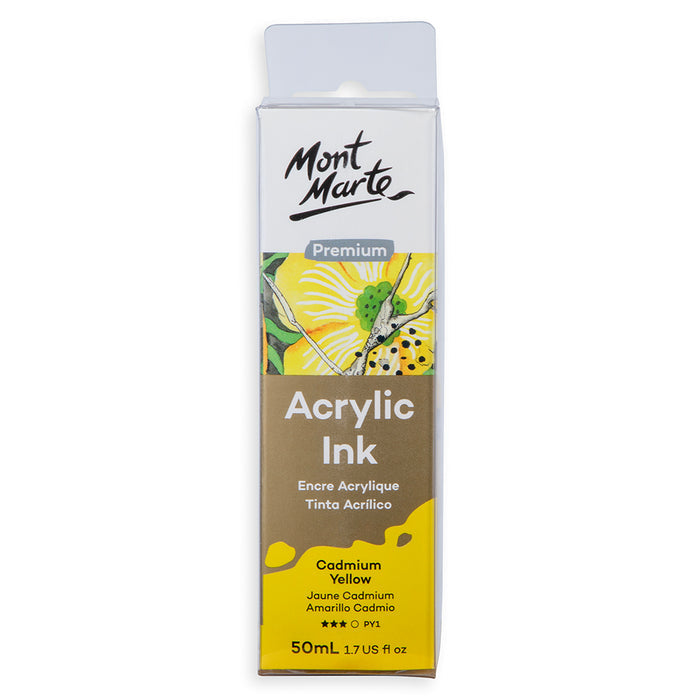 Acrylic Ink Premium 50ml - Cadmium Yellow