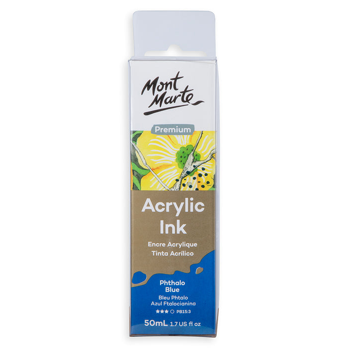 Acrylic Ink Premium 50ml - Phthalo Blue