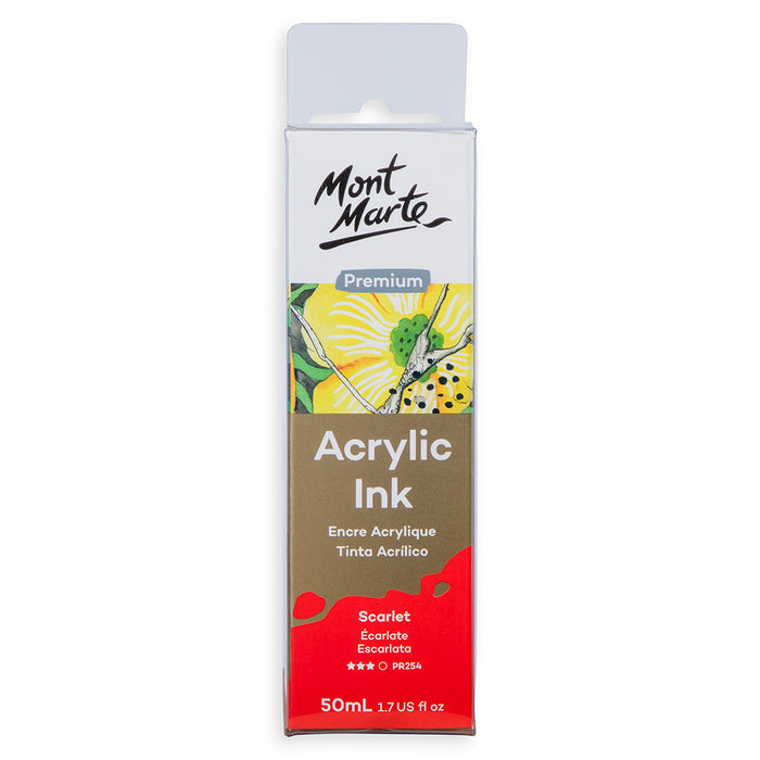 Acrylic Ink Premium 50ml - Scarlet