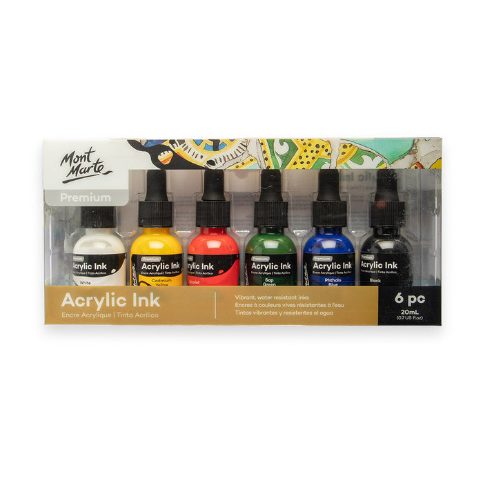 Acrylic Ink Premium 6pc x 20ml