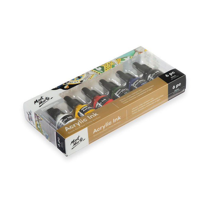 Acrylic Ink Premium 6pc x 20ml