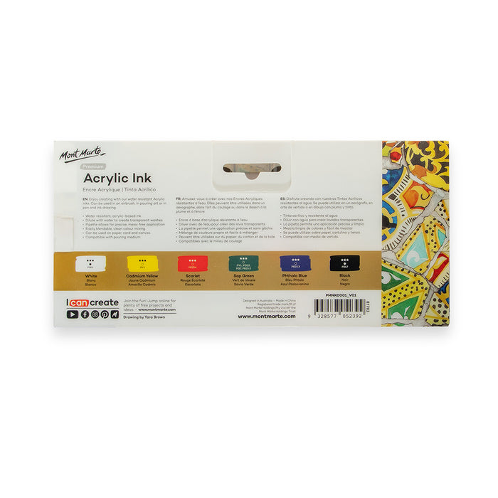 Acrylic Ink Premium 6pc x 20ml