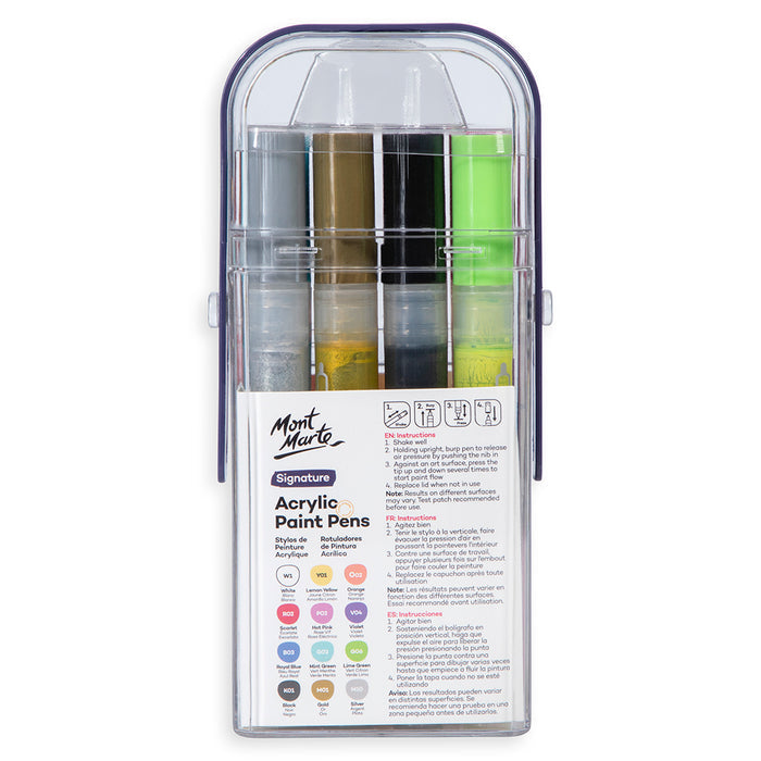 Acrylic Paint Pens in Case Broad Tip Signature 12pc
