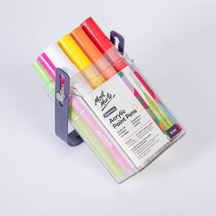 Acrylic Paint Pens in Case Broad Tip Signature 12pc