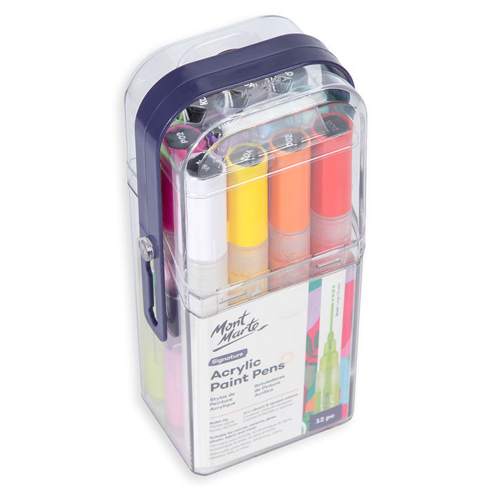 Acrylic Paint Pens in Case Broad Tip Signature 12pc