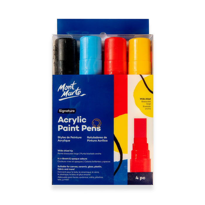 Acrylic Paint Pens Wide Chisel Tip Signature 4pc