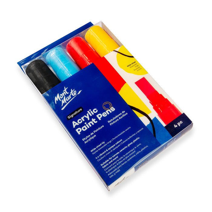 Acrylic Paint Pens Wide Chisel Tip Signature 4pc