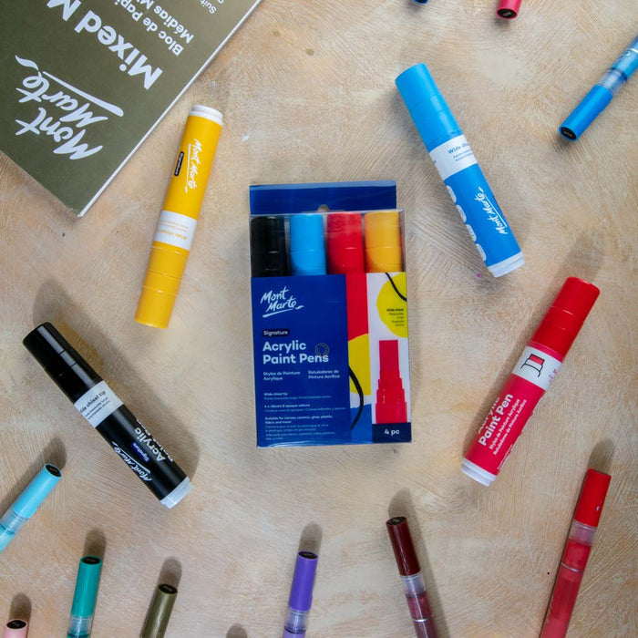 Acrylic Paint Pens Wide Chisel Tip Signature 4pc