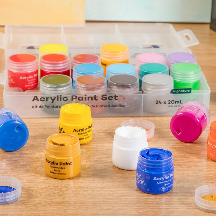 Acrylic Paint Pot Set Signature 24pc x 20ml