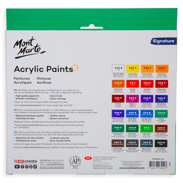 Acrylic Paints Set Signature 24pc x 12ml