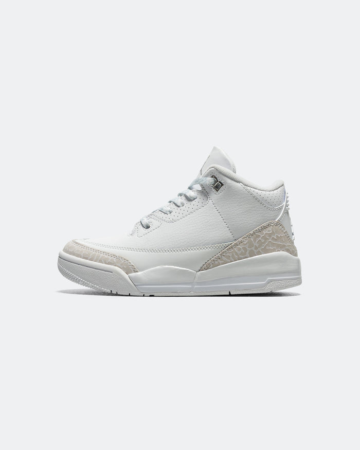 Air Jordan 3 Retro PS - White/White-Metallic Silver
