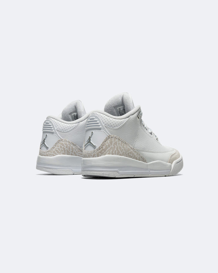 Air Jordan 3 Retro PS - White/White-Metallic Silver