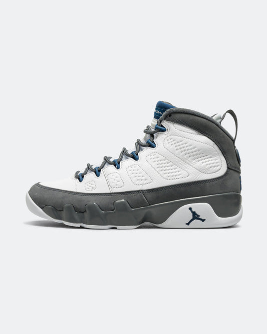 Air Jordan 9 Retro - White/French Blue-Flint Grey