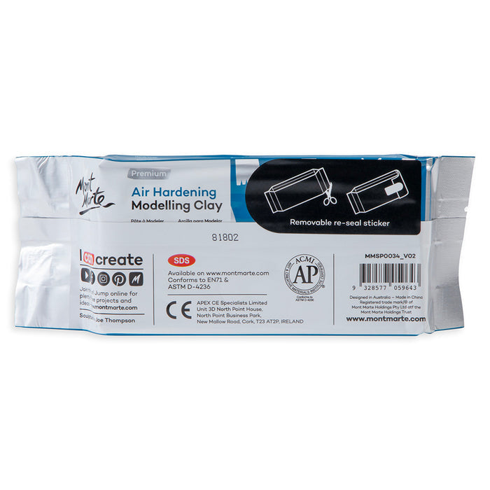 Air Hardening Modelling Clay Premium 500g - Grey
