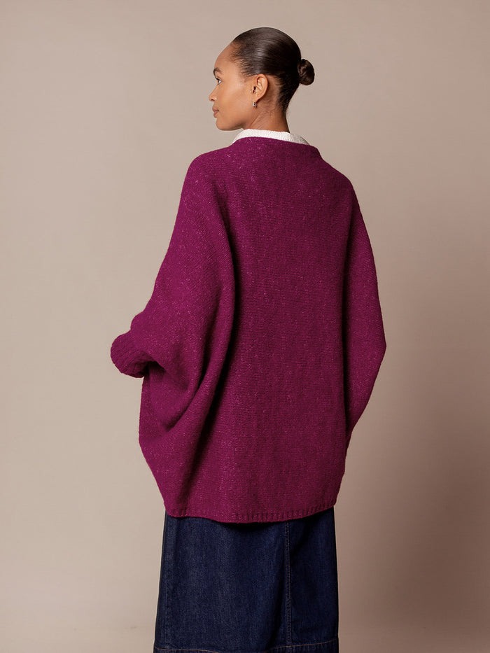Alpaca Silk Blend Cocoon Cardigan