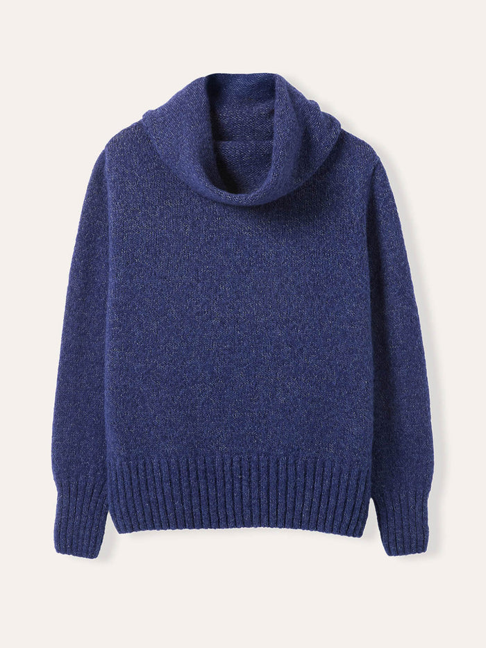 Alpaca / Silk Blend Cowl Neck Jumper