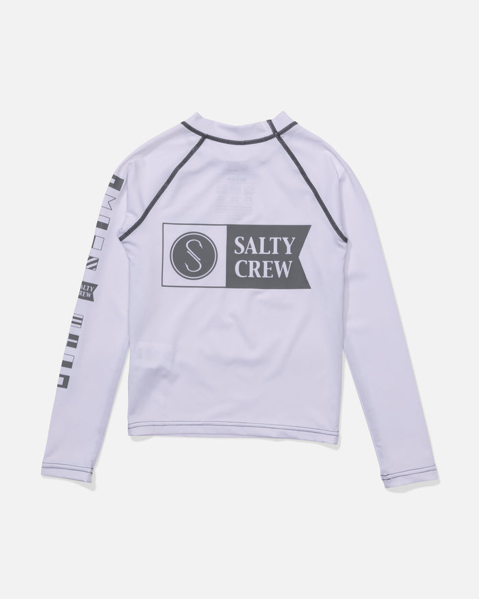 Alpha  Ls Rashgaurd Kids - White