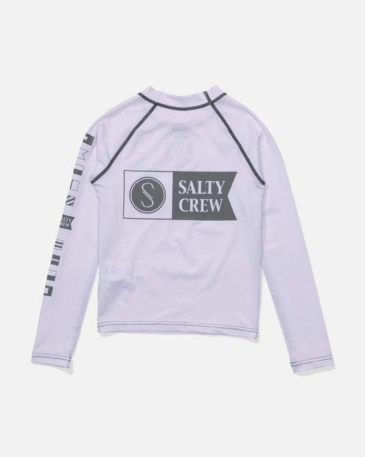 Alpha  Ls Rashgaurd Kids - White