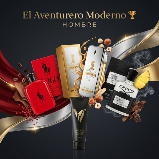 Aventurero Moderno: Creed Aventus + One Million Lucky + Polo Red
